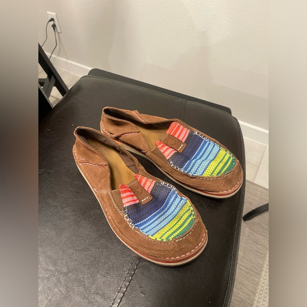 Ariat Cruiser Palm Brown Serape Slip On Shoes women US 9 B